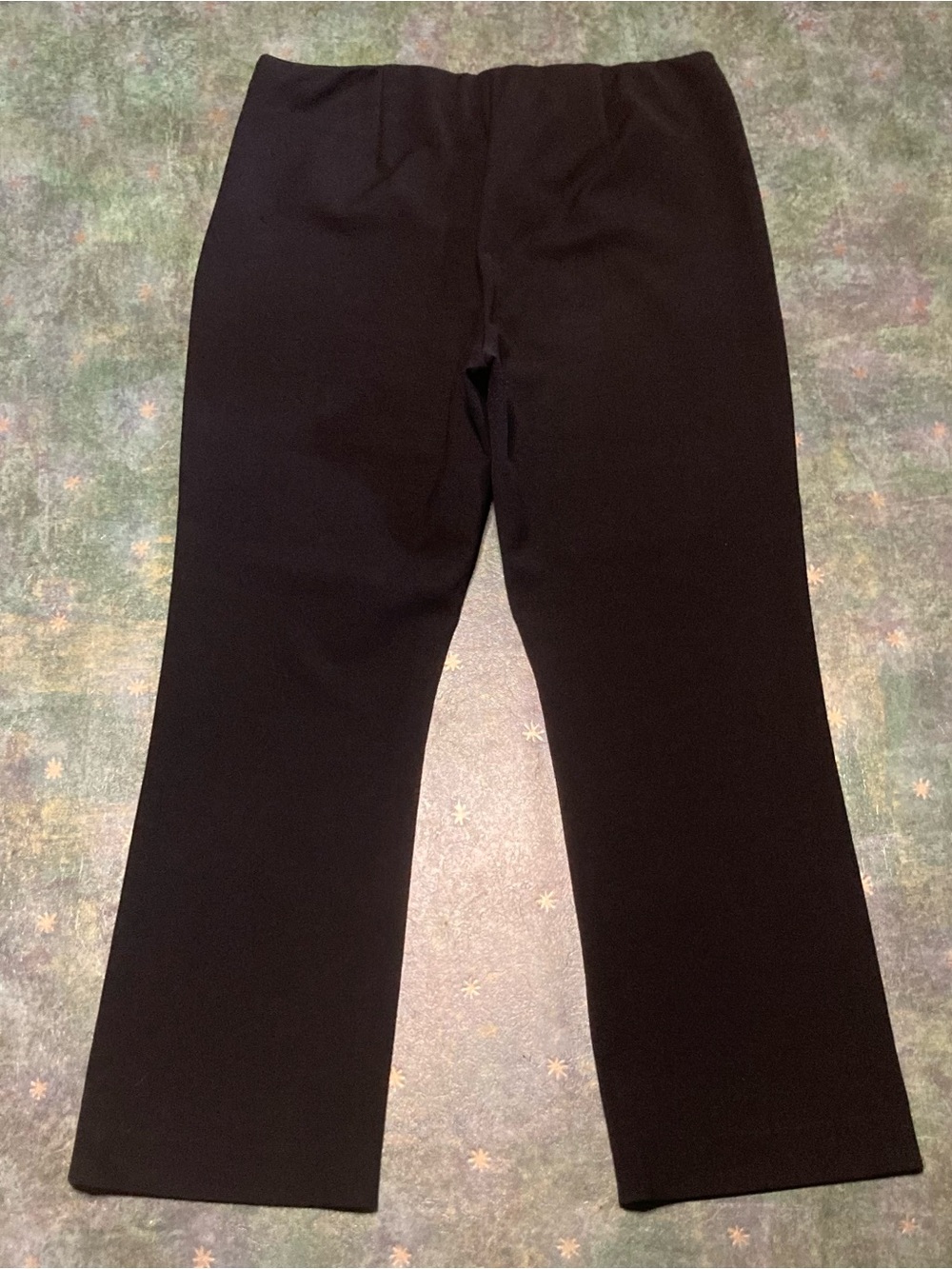 Vince Black Crop Flare Pant Sz L, Stretch Italian Cotton Blend, Mid-Rise Pants - Picture 3 of 6
